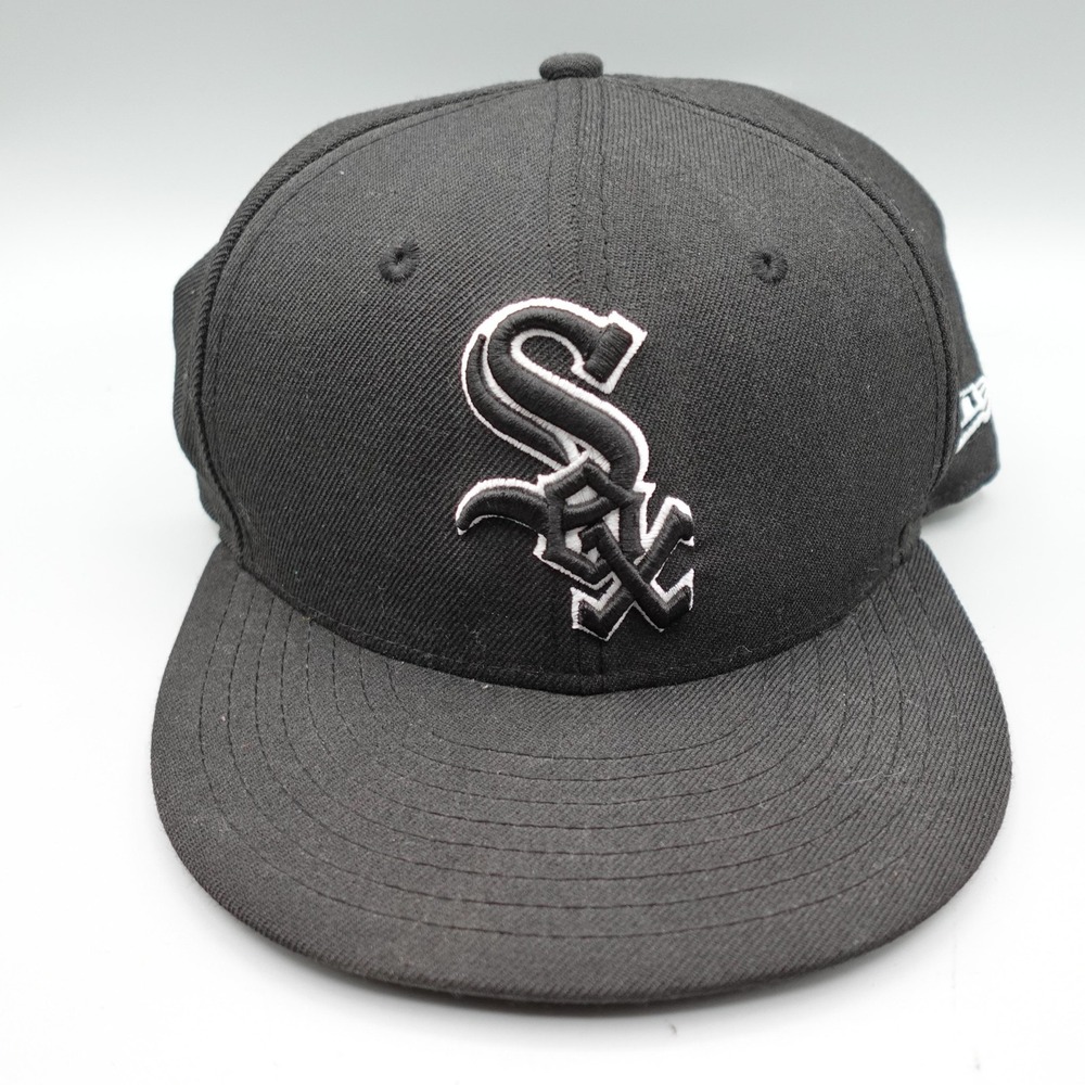Chicago White Sox Hat Cap Fitted Mens 6 7/8 Black MLB Baseball 59FIFTY New Era